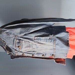 Jean Jacket with ruffle bottom